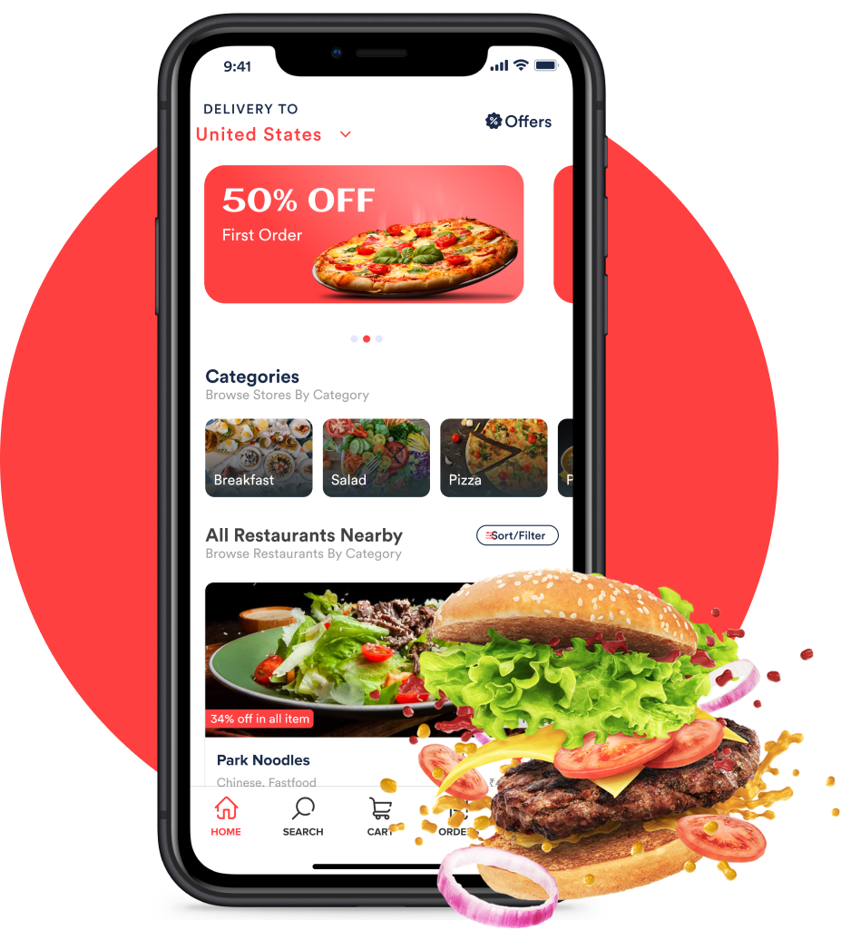 Zomato App Mockup